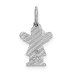 14K White Mini Girl Love Charm