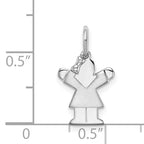 14K White Mini Girl Love Charm