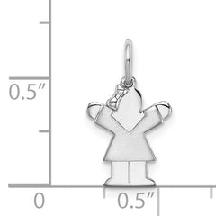 14K White Mini Girl Love Charm