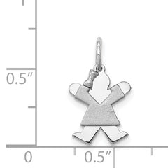 14K White Mini Girl Joy Charm