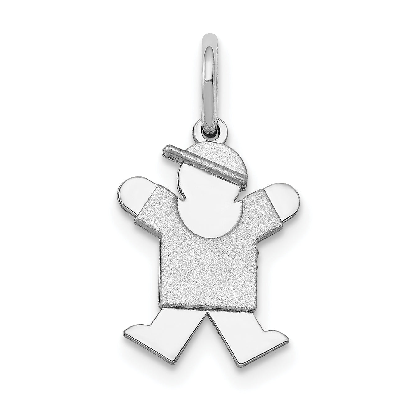14k White Mini Boy Joy Charm Main image