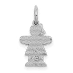 14K White Mini Girl Hugs Charm