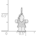 14K White Mini Girl Hugs Charm