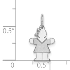 14K White Mini Girl Hugs Charm