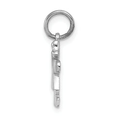14K White Mini Girl Kiss Charm