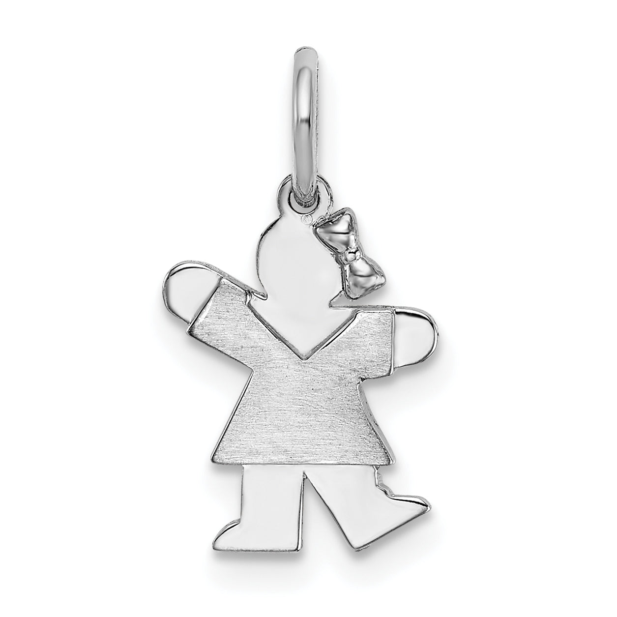 14k White Mini Girl Kiss Charm Main image