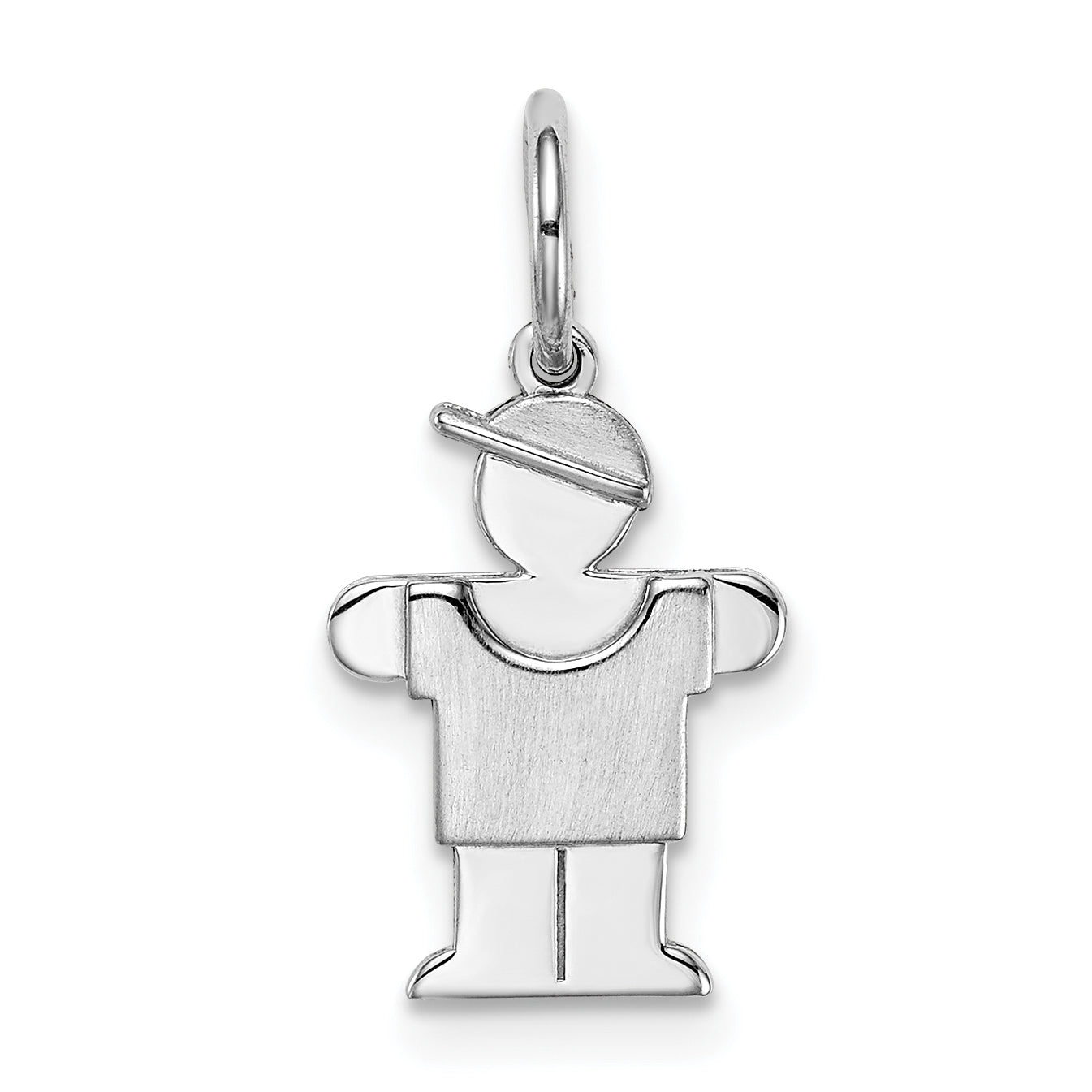 14k White Mini Boy Hugs Charm Main image
