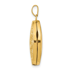 14K Scrolled Floral Locket