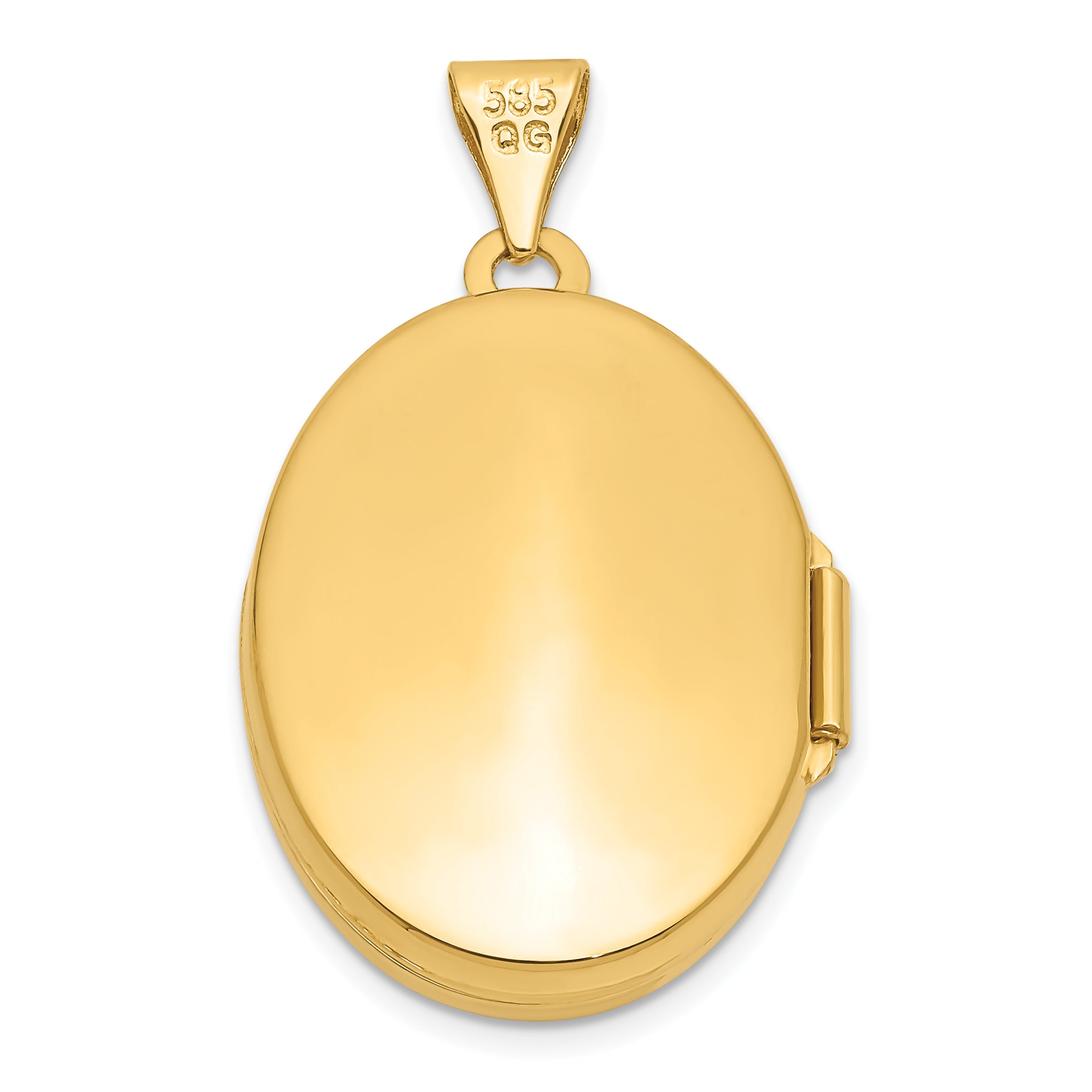 14K Polished Oval Locket