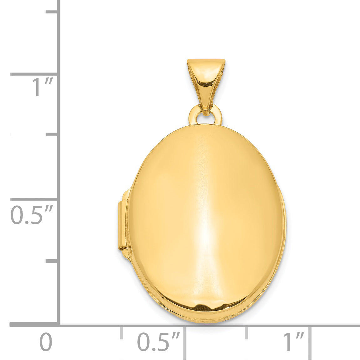 14K Polished Oval Locket