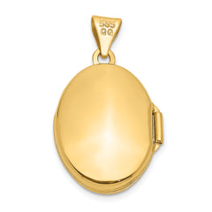 14Ky Floral Oval Locket