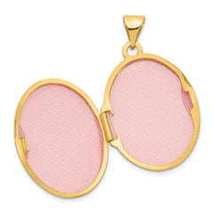 14K Domed Scroll Design Oval Locket