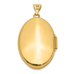 14K Polished Domed Oval Locket