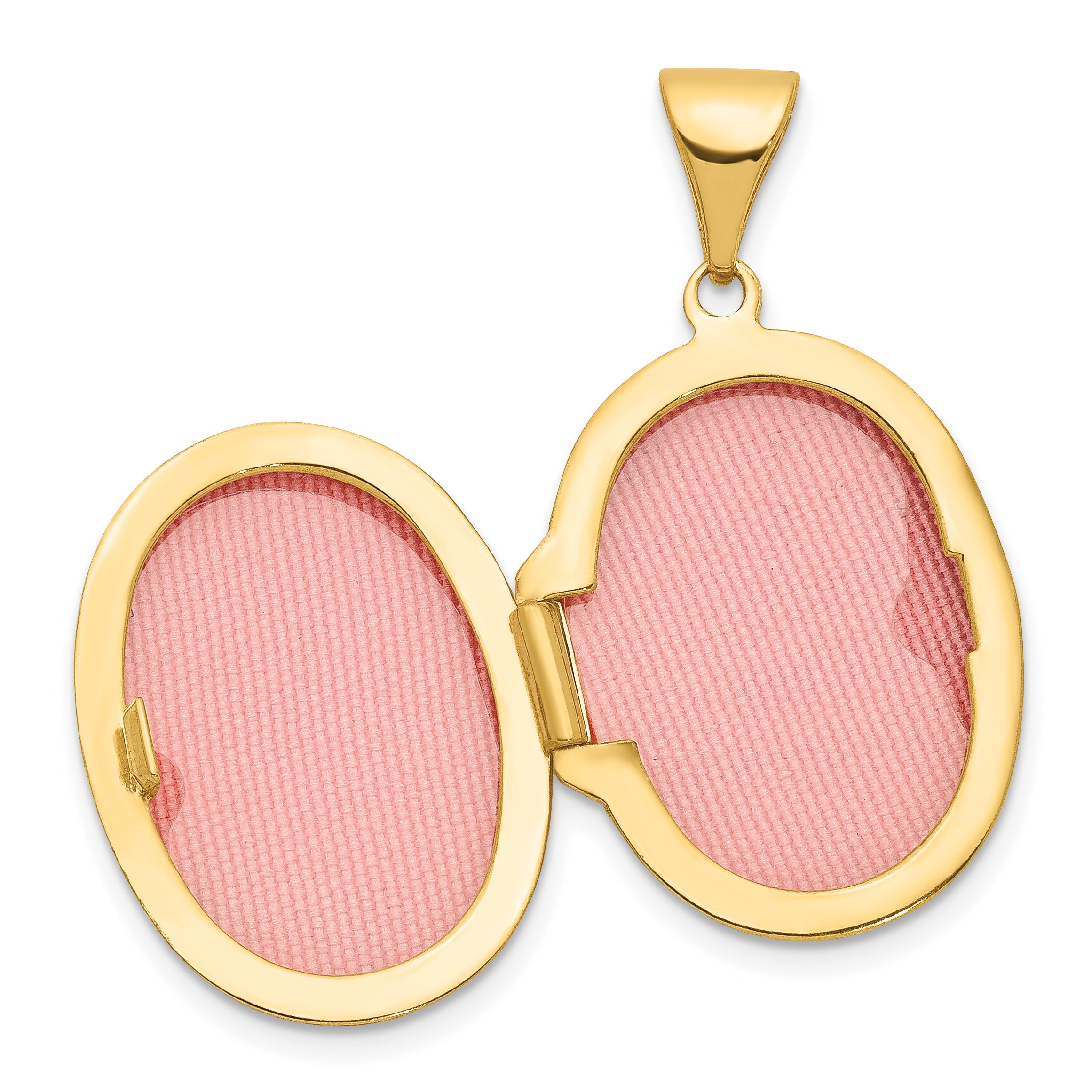 14K Yellow Gold White Rhodium-plated Footprints Locket