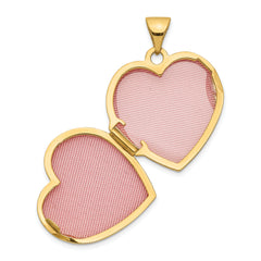 14K Scrolled LOVE YOU ALWAYS Heart Locket