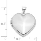 14K White Gold 21mm Heart Domed Family Locket