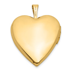 14K 20mm Plain Polished Heart Locket