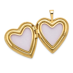 14K 20mm Plain Polished Heart Locket