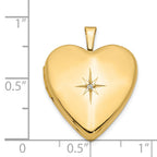 14K 20mm Diamond Heart Locket