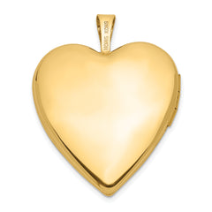 14K 20mm Diamond Side Swirl Edge Heart Locket