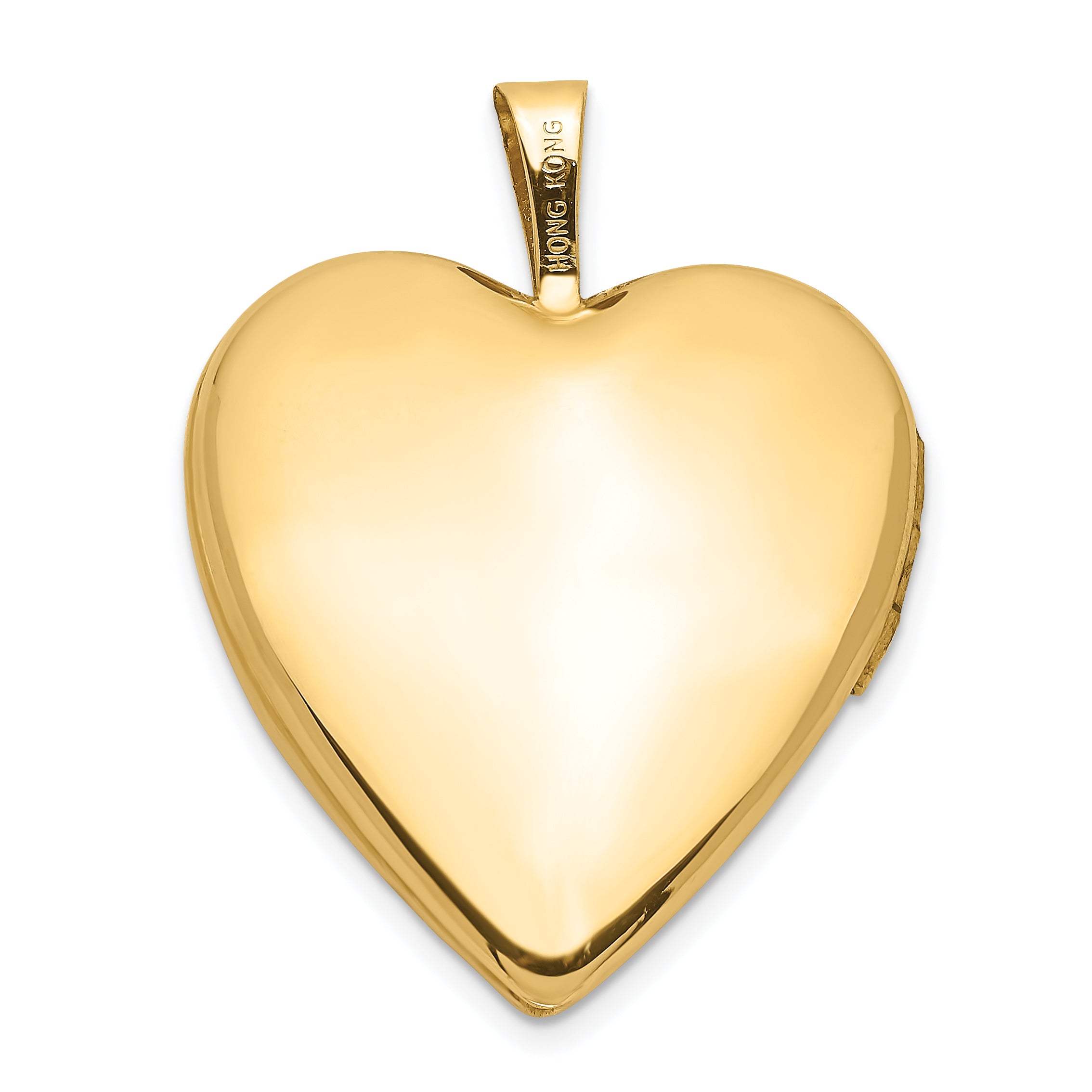 14K 20mm Flower Vine Border Heart Locket