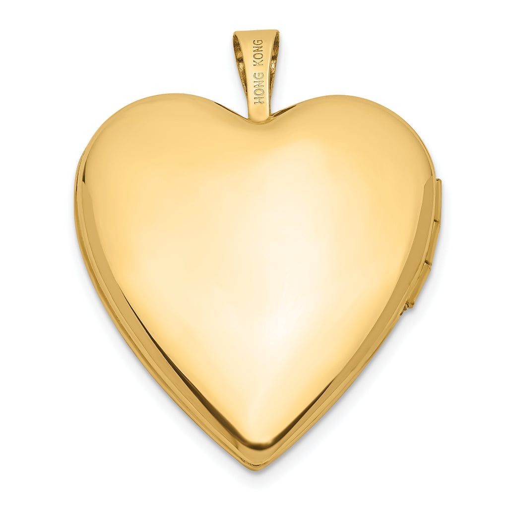 14K 20mm Enameled Rose I LOVE YOU Heart Locket