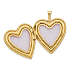 14K 20mm Enameled Rose I LOVE YOU Heart Locket