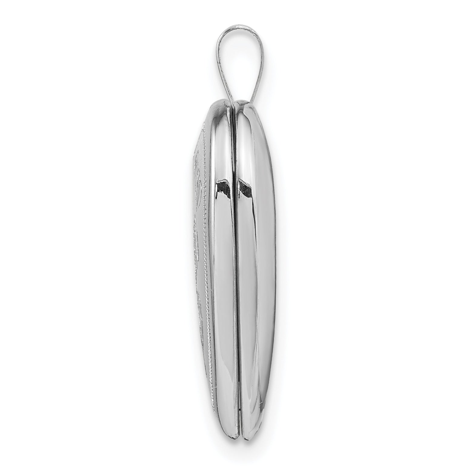 14K 20mm White Gold MOM With Hearts Heart Locket Secondary image