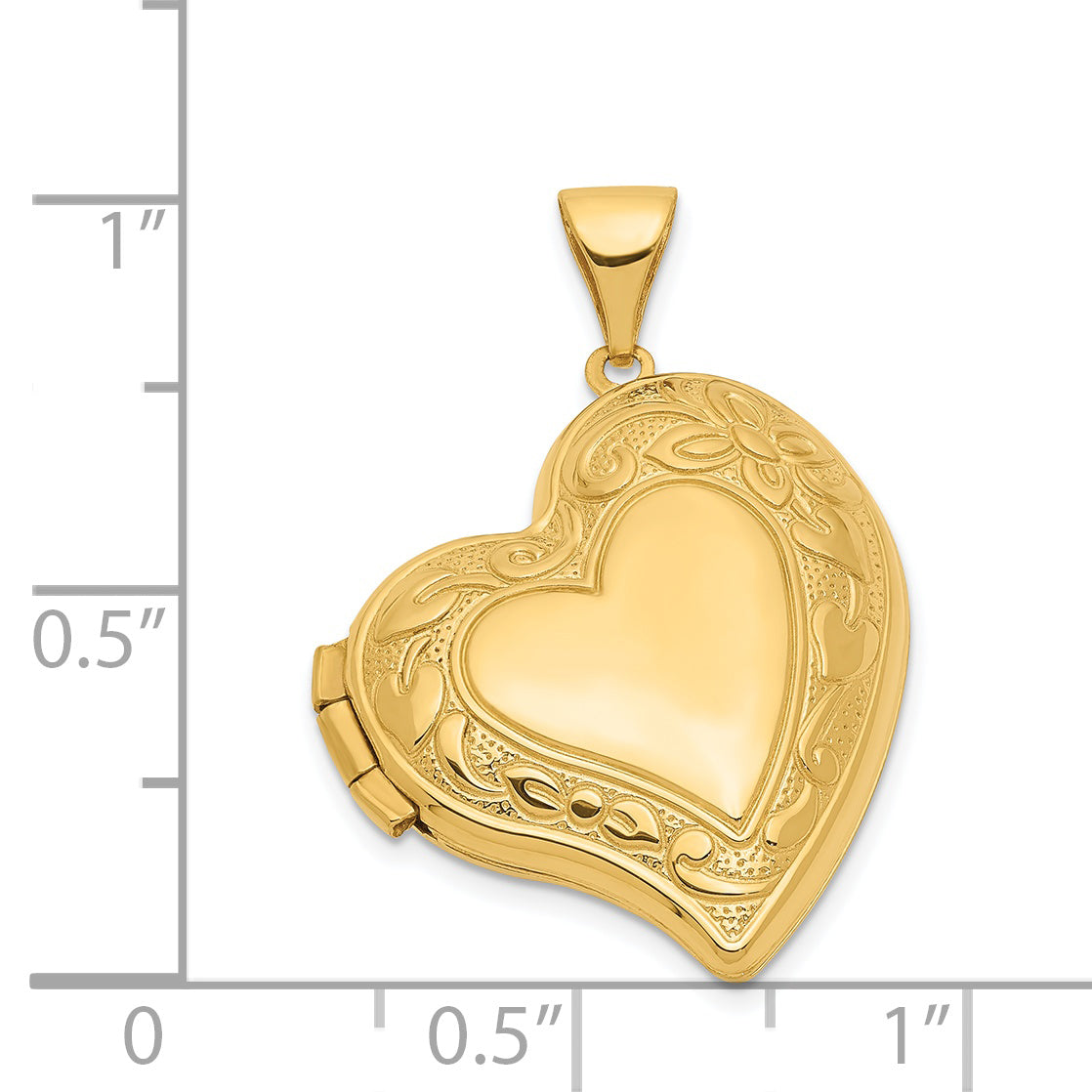 14K Fancy Heart Locket