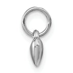 14K Two-toned 12mm Diamond LOVE With Heart Charm Heart Locket