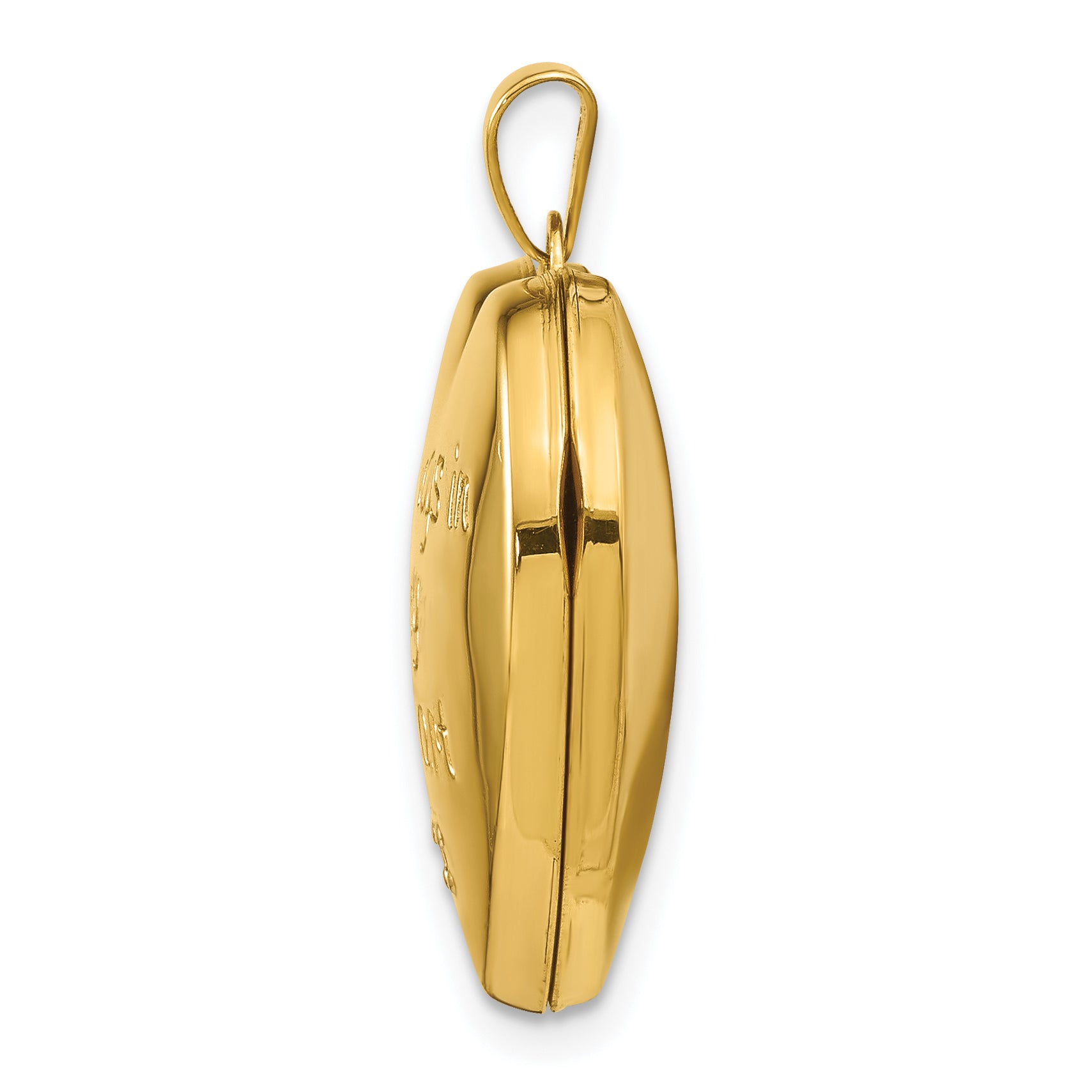 14K Two-tone Dia Always in my Heart With  Heart Charm Inside 21mm Heart Locket Secondary image
