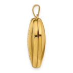 14K Two-tone Dia Always in my Heart With  Heart Charm Inside 21mm Heart Locket