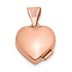 14K Rose Gold w/Rhodium 12mm Heart Locket