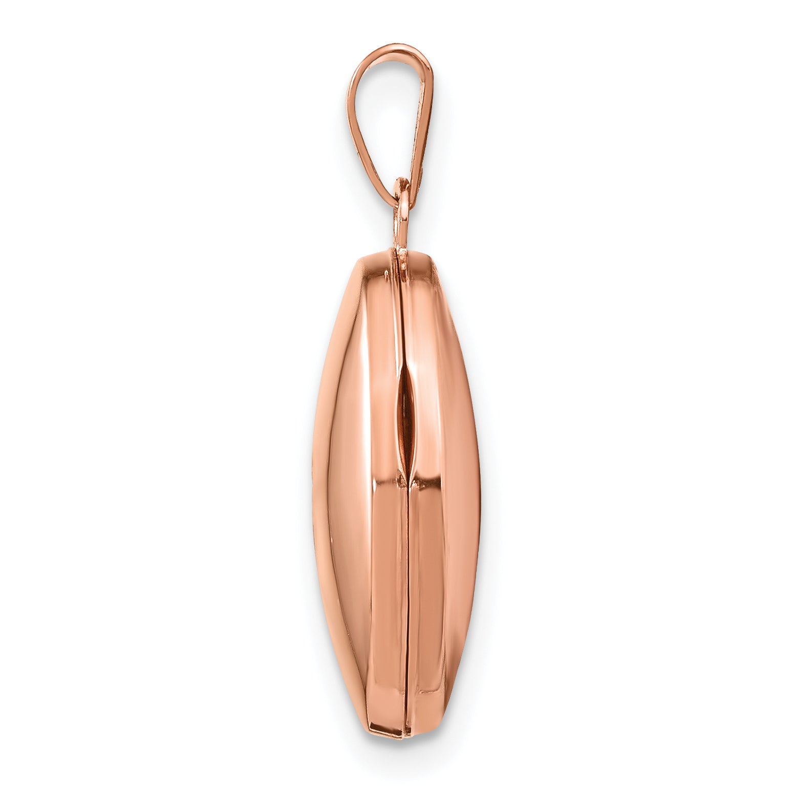 14K Rose Gold 17mm Diamond Locket Secondary image