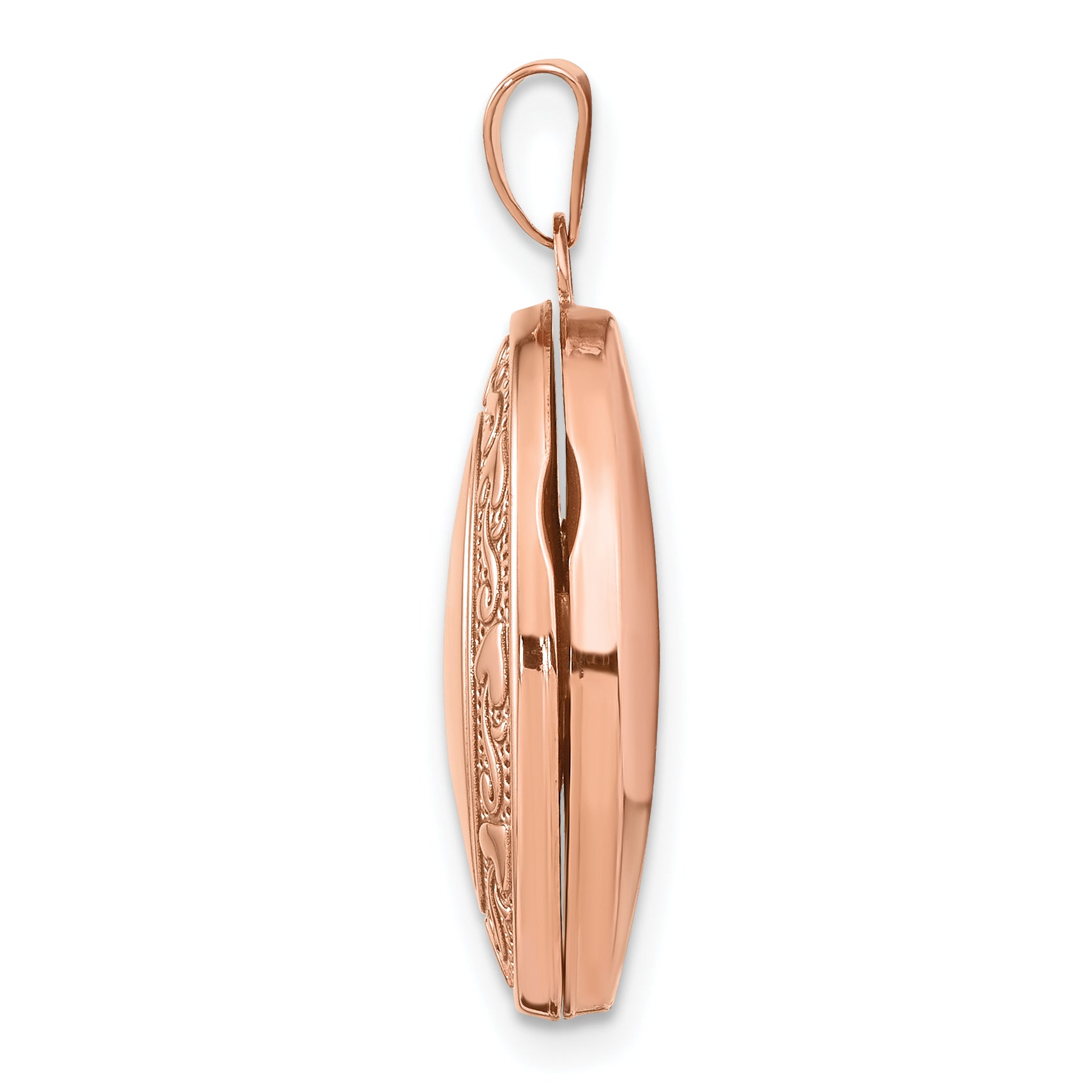 14K Rose Gold 21mm Oval Locket Secondary image