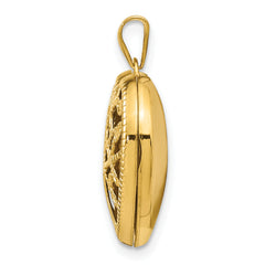 14K 18mm Heart w/Tree Locket