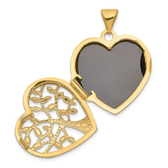 14K 18mm Heart w/Tree Locket
