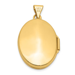 14K 21x16mm Oval Tree Locket