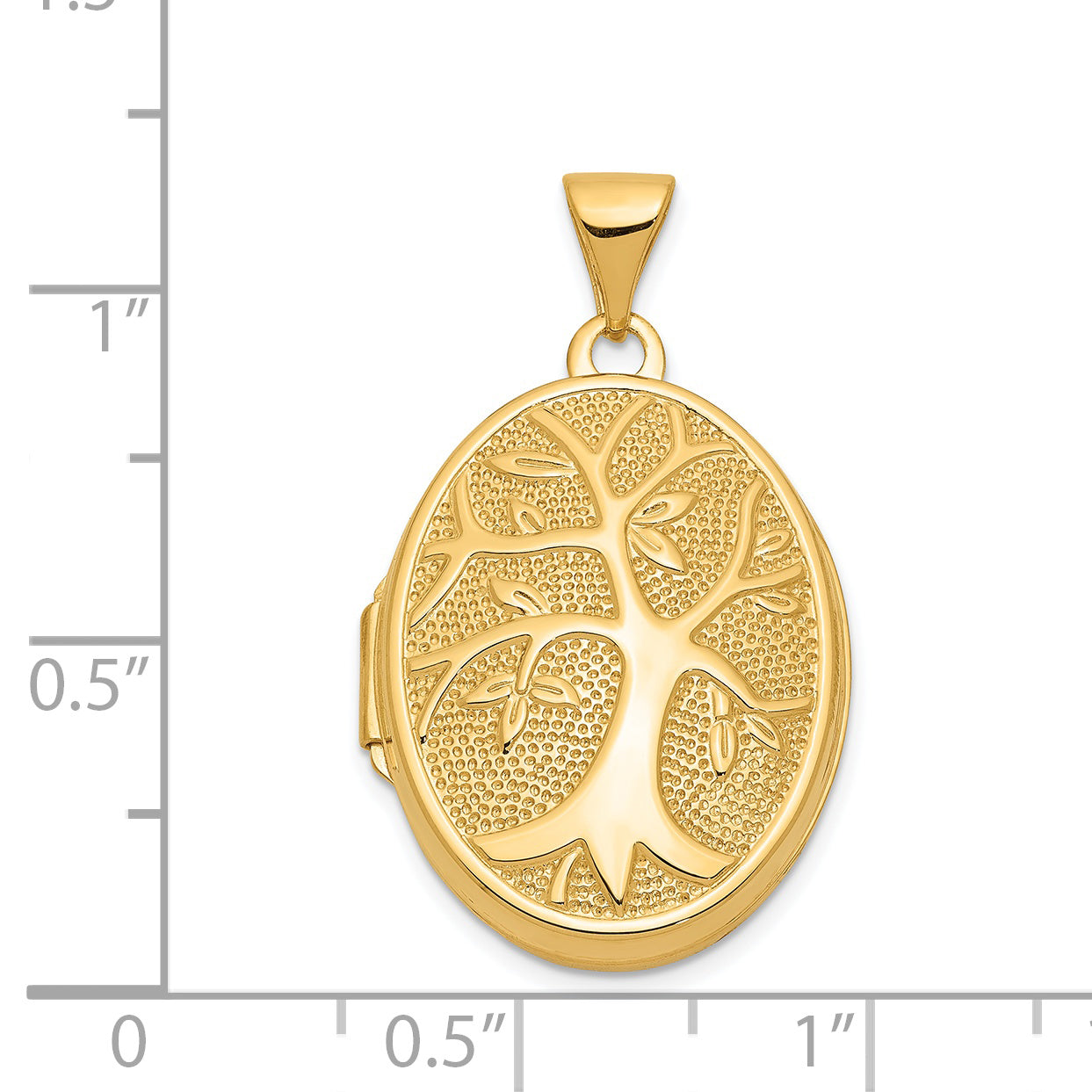 14K 21x16mm Oval Tree Locket