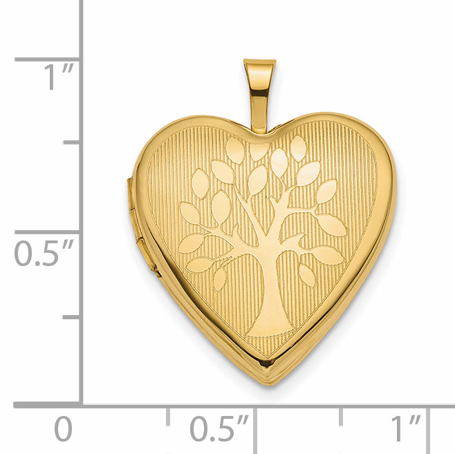 14K 20mm Tree Heart Locket Secondary image
