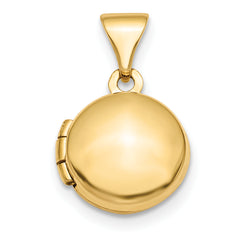 14k Polished Domed 10mm Round Locket