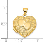 14K Double Heart Locket