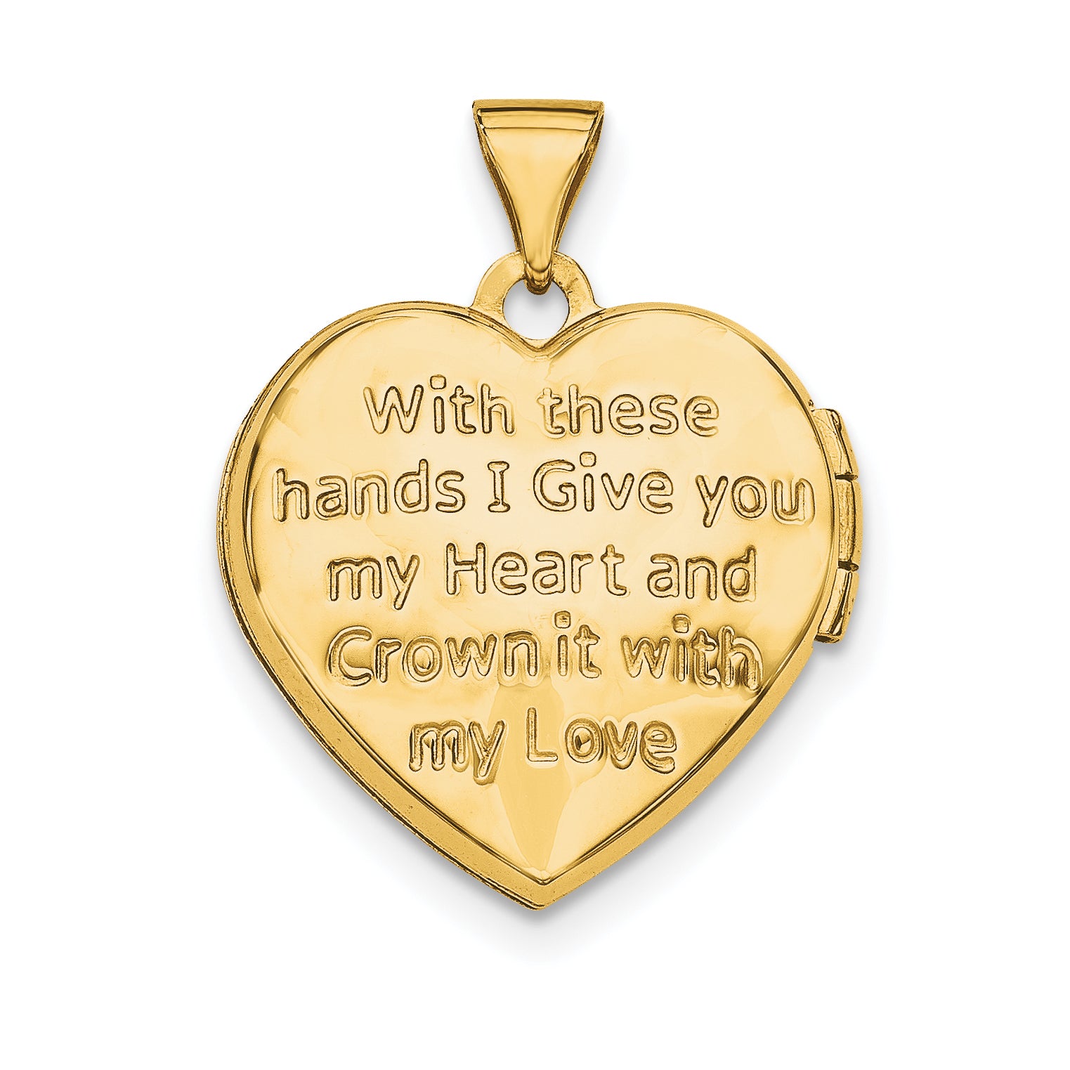 14K Diamond Claddagh Heart Locket Secondary image