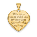 14K Diamond Claddagh Heart Locket