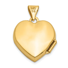 14K Floral I LOVE YOU Heart Locket