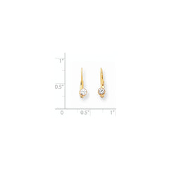 14k 3.25mm Round Leverback Earring Mountings