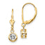 14k 5mm Cubic Zirconia Leverback Earrings