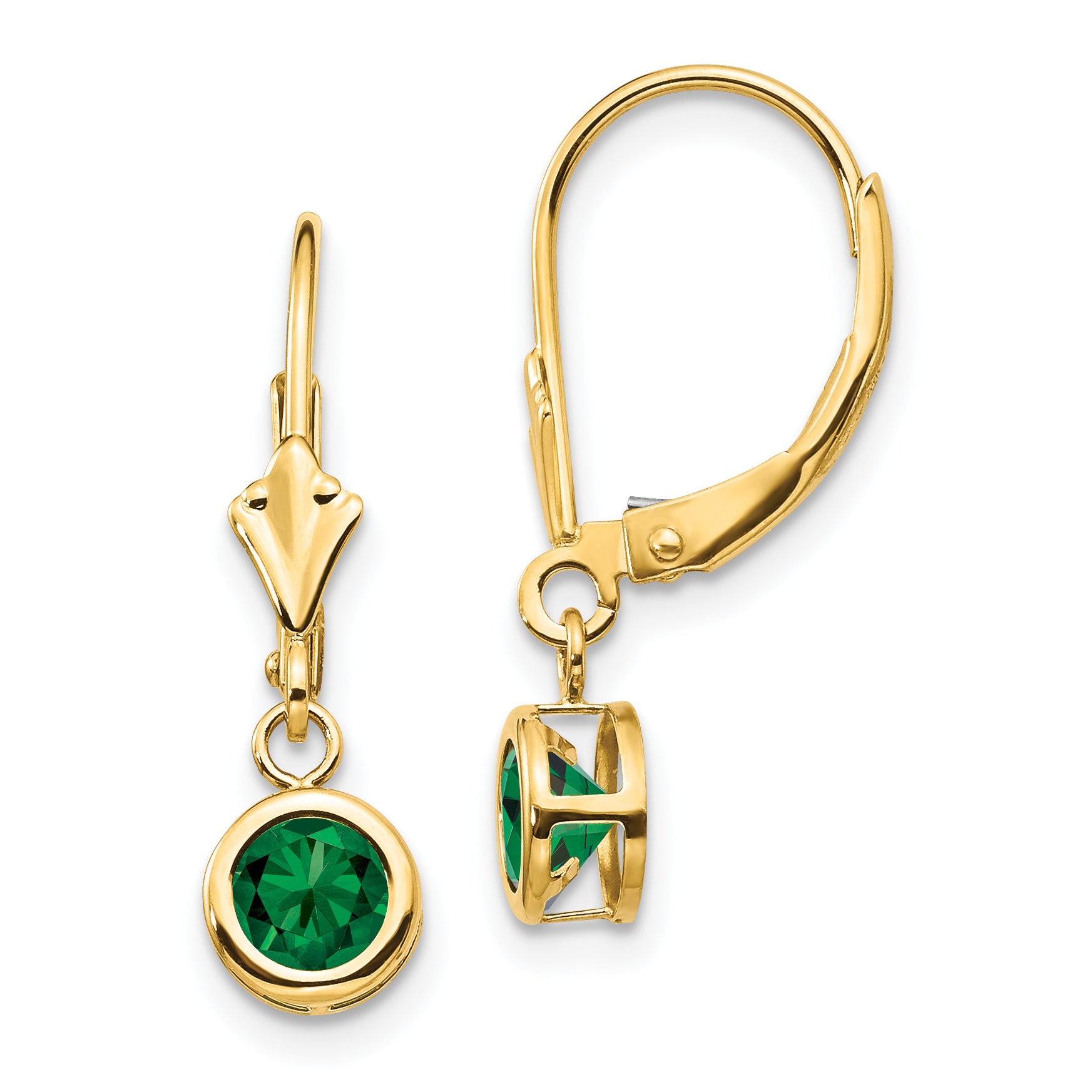 14k 5mm Mount St. Helens Leverback Earring Main image