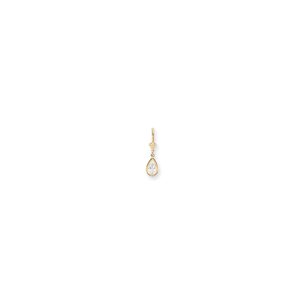 14k 8x5 Pear Leverback Earring Mounting Main image