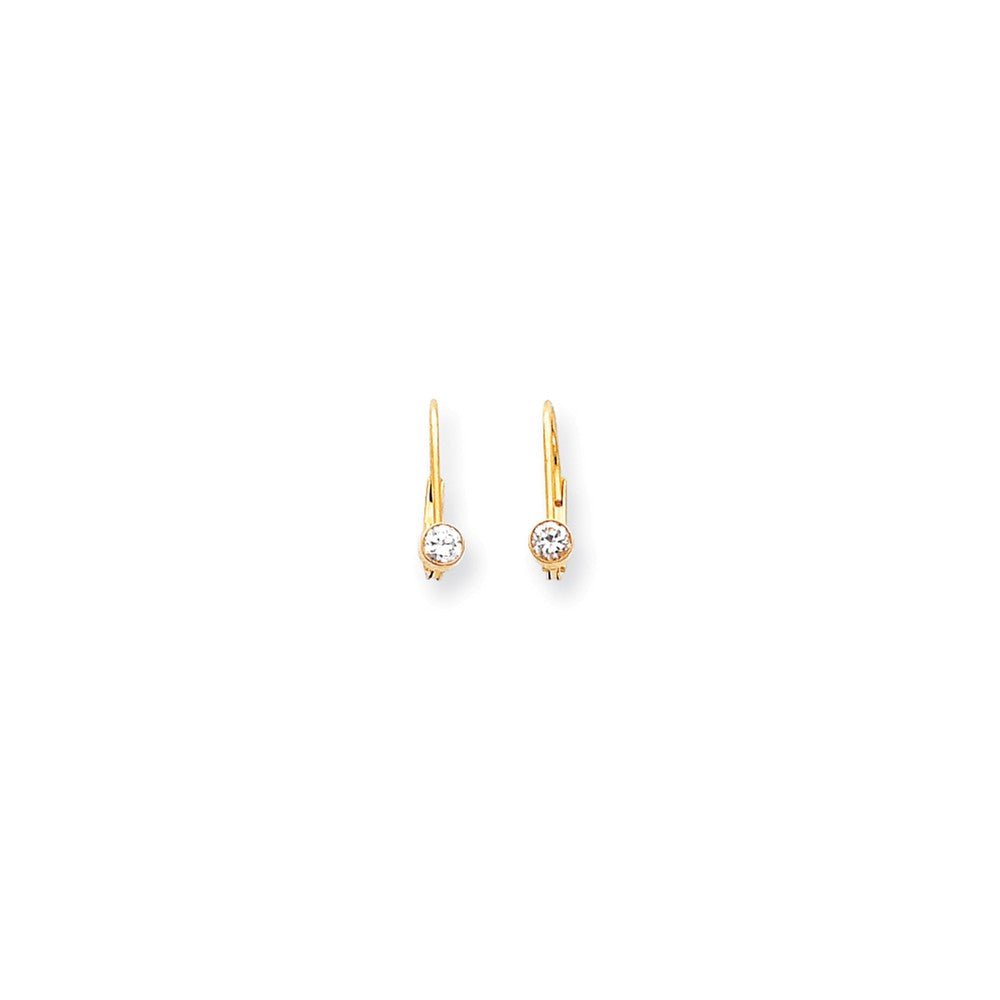 14K 3.25mm Round Leverback Earring Mountings